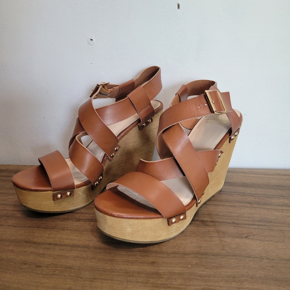 Fergalicious brown wedges 2/$40